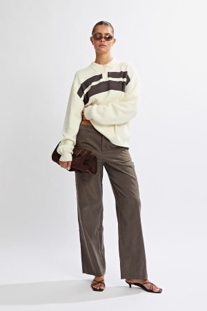 Brea Knit Jumper Yellow/Steel Stripe