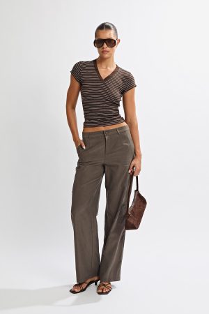 Peta Trousers Mocha Cropped