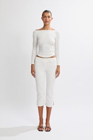 Samantha Quarter Sleeve Top White
