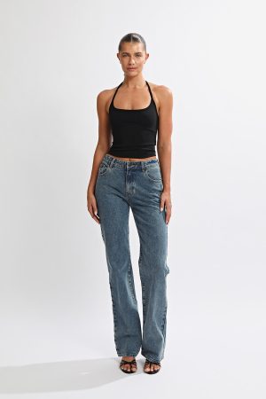 Anna Halter Tank Black